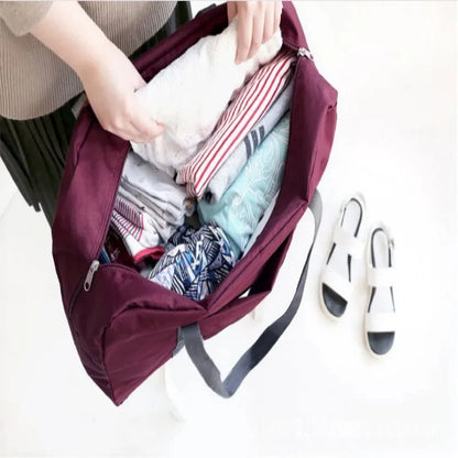 Portable Foldable Travel Duffle Bag Large Capacity Sports Gym Bag, Lightweight Carry On Luggage Duffle Bag Coach Bag Travel Bag